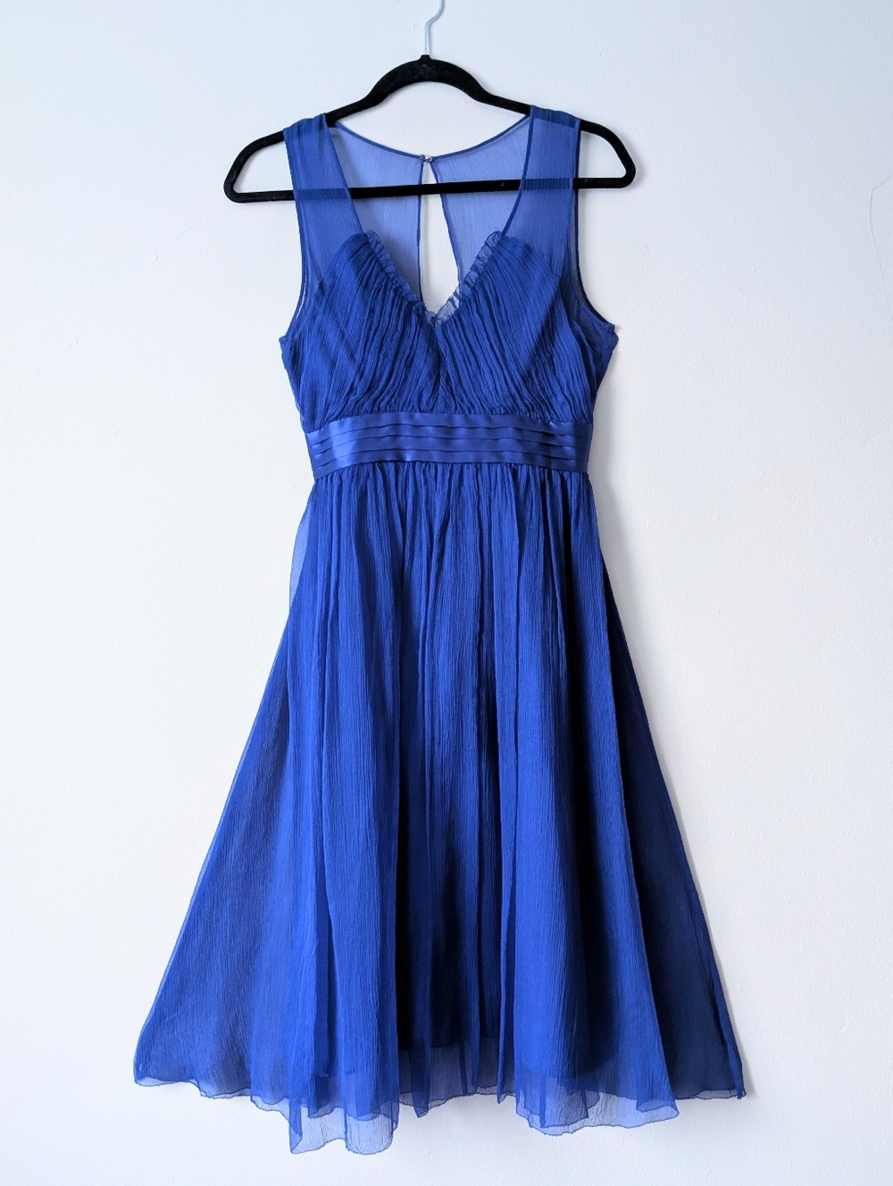 Saja Cobalt 100% Silk Cocktail Dress